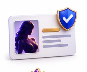 Spillerkonto med skjold illustrerer oprettelse og verificering