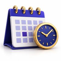 Kalender og ur illustrerer gyldighed og udløb for casino-bonusser